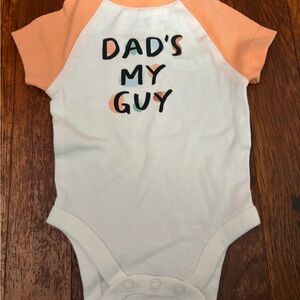 Jumping Beans Orange and White Bodysuit